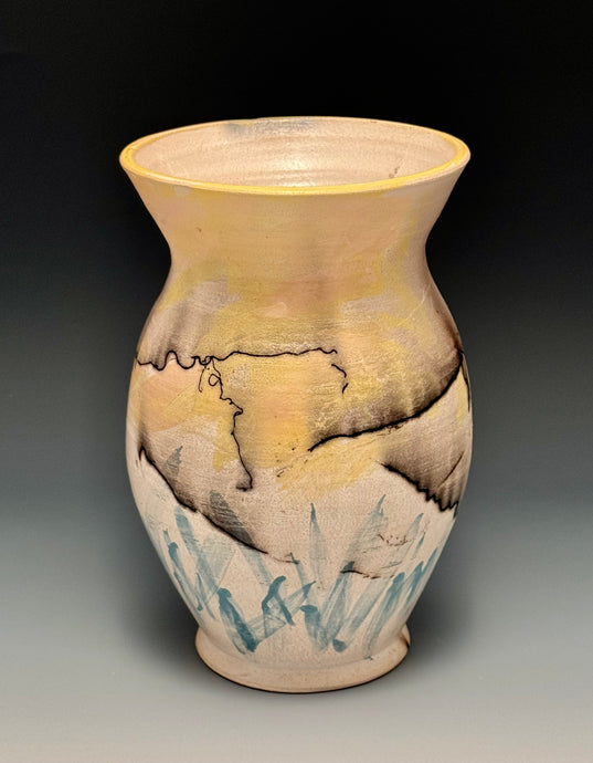 Raku Horsehair Vase