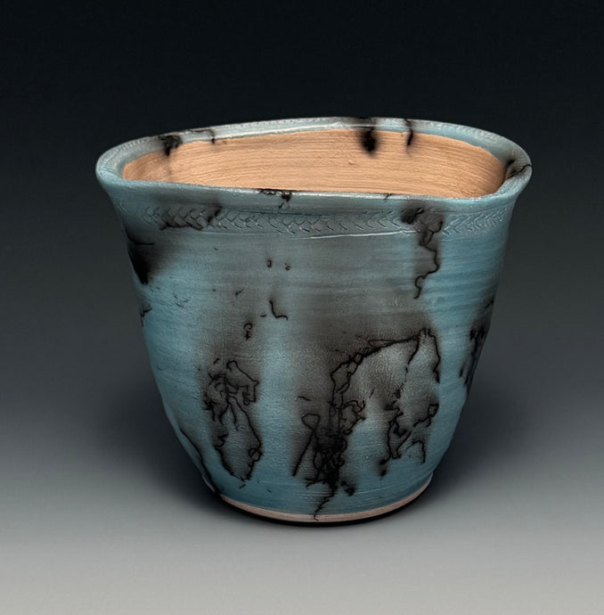 Raku Horsehair Vase