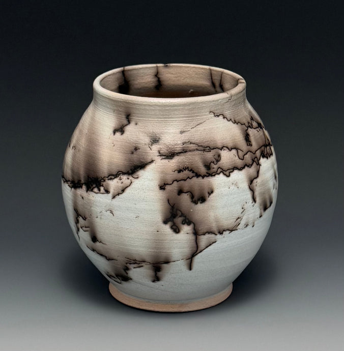 Raku Horsehair Vase